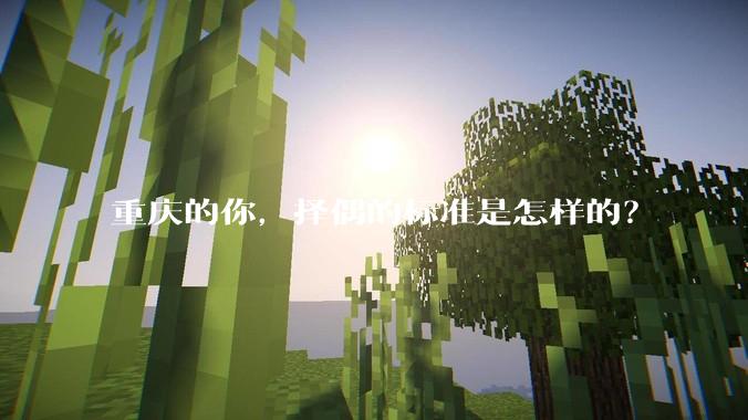 重庆的你，择偶的标准是怎样的？