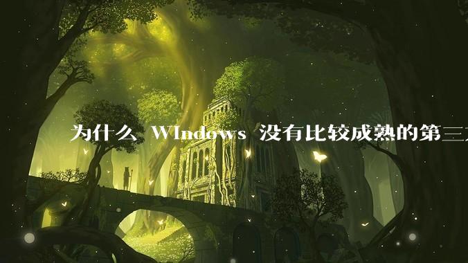 为什么 Windows 没有比较成熟的第三方桌面环境（explorer.exe）？